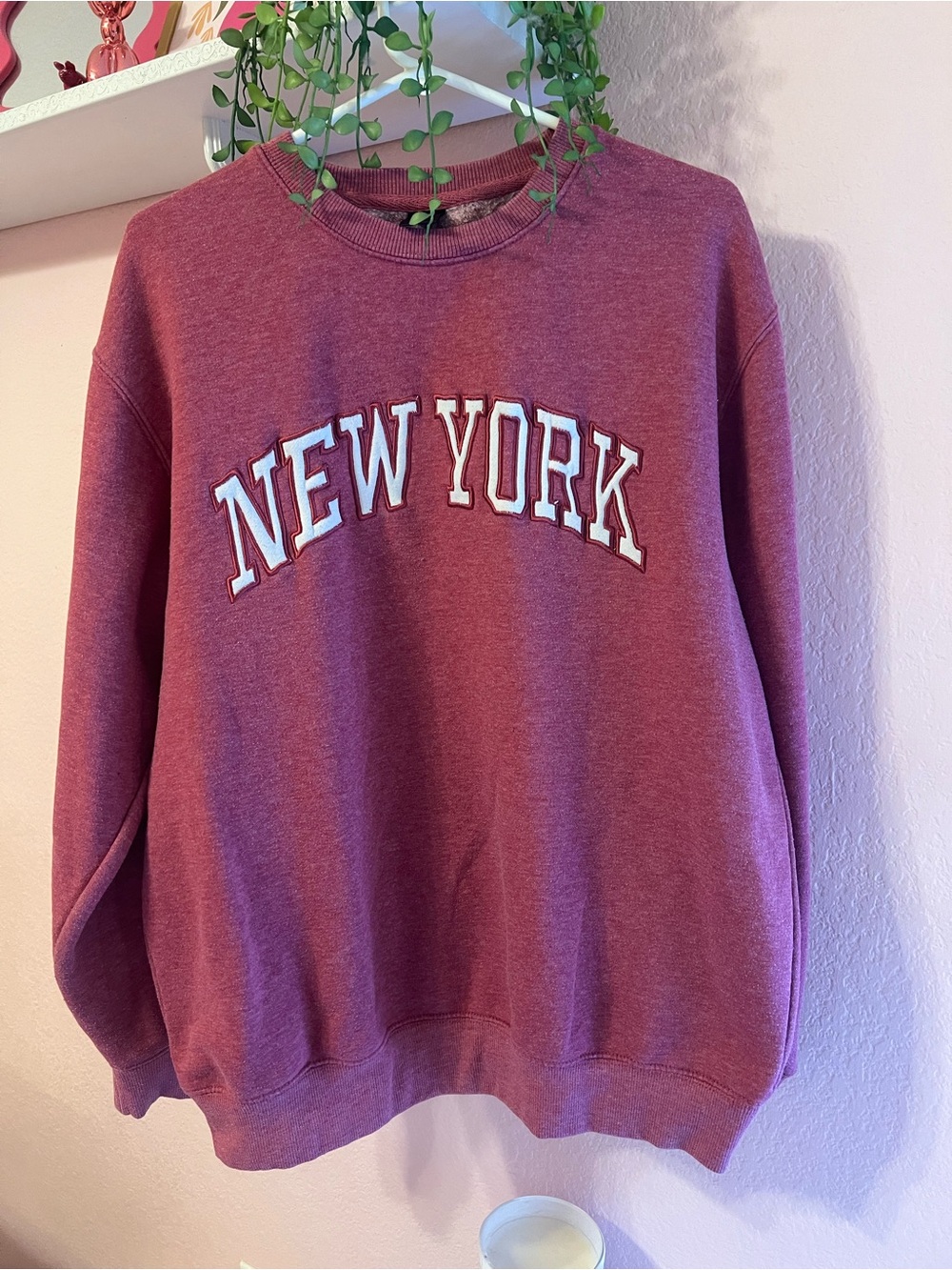 New York Crewneck Sweatshirt - Dusty Rose